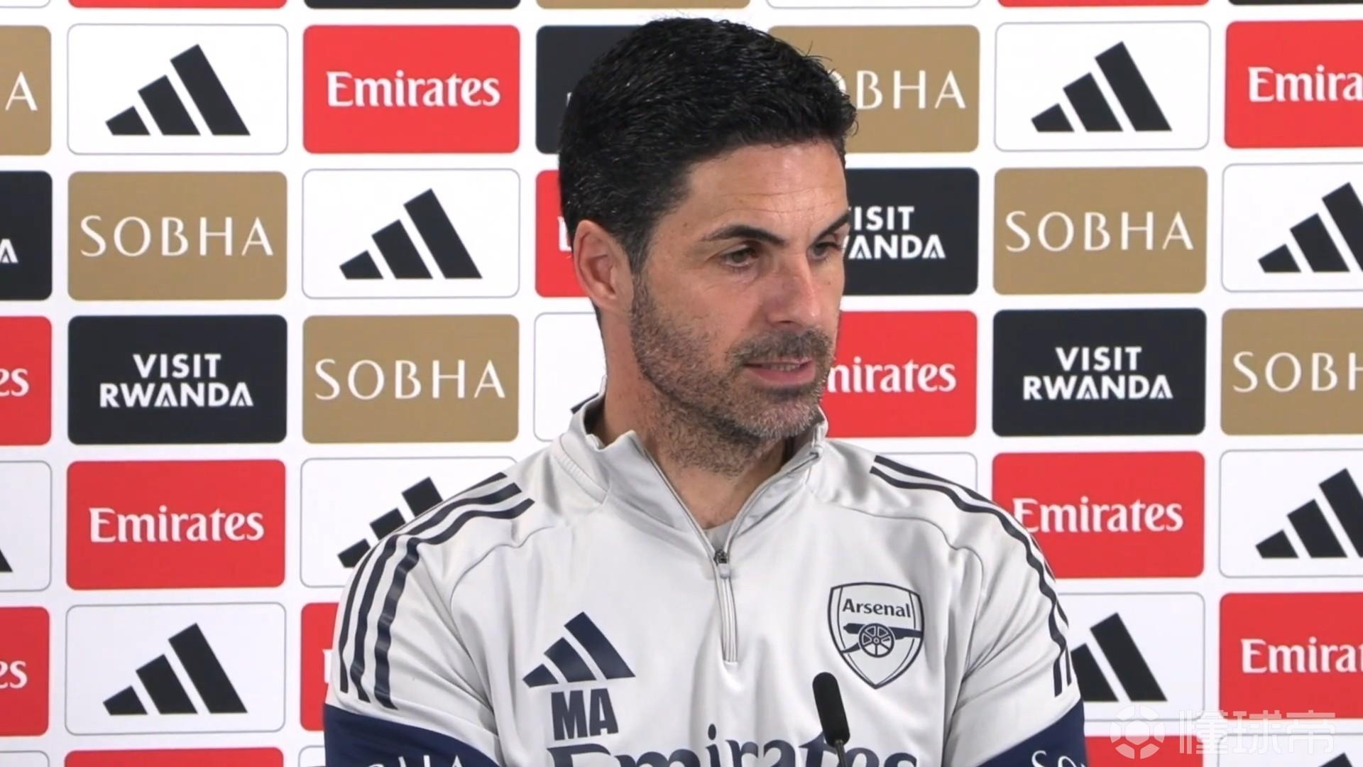 阿尔特塔：在训练基地点火？每场比赛我们都会使用不同的主题